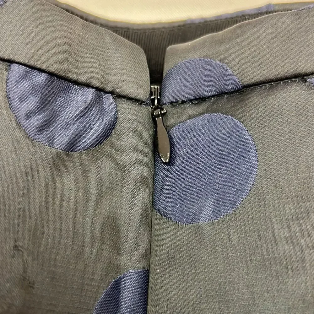 J.Crew the Pencil Skirt black with blue dots size 4 EUC